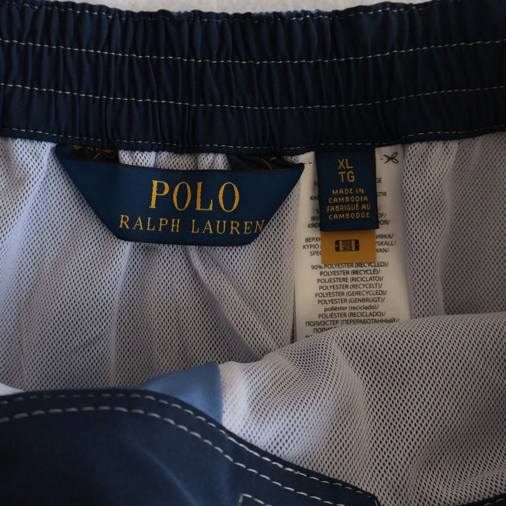 Polo Ralph Lauren Men Classic Swim Trunks Shorts Core Replen Blue Size XL